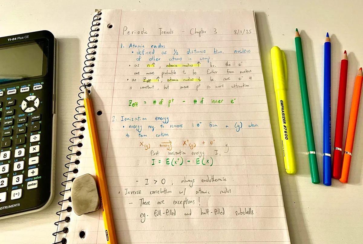 How to Take Notes in Chemistry